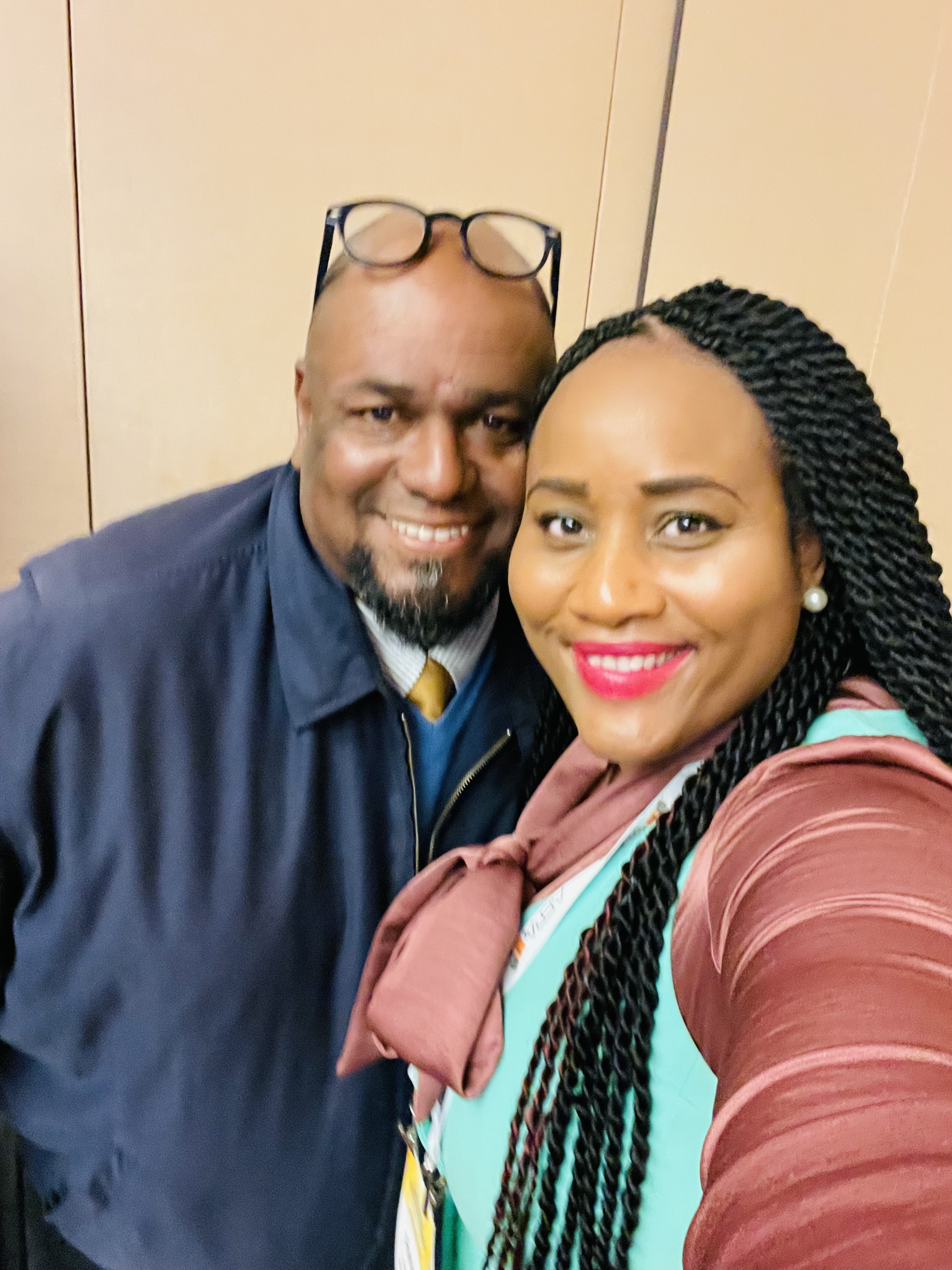 Dr. Dave Louis and Dr. Patriann Smith at the AERA conference