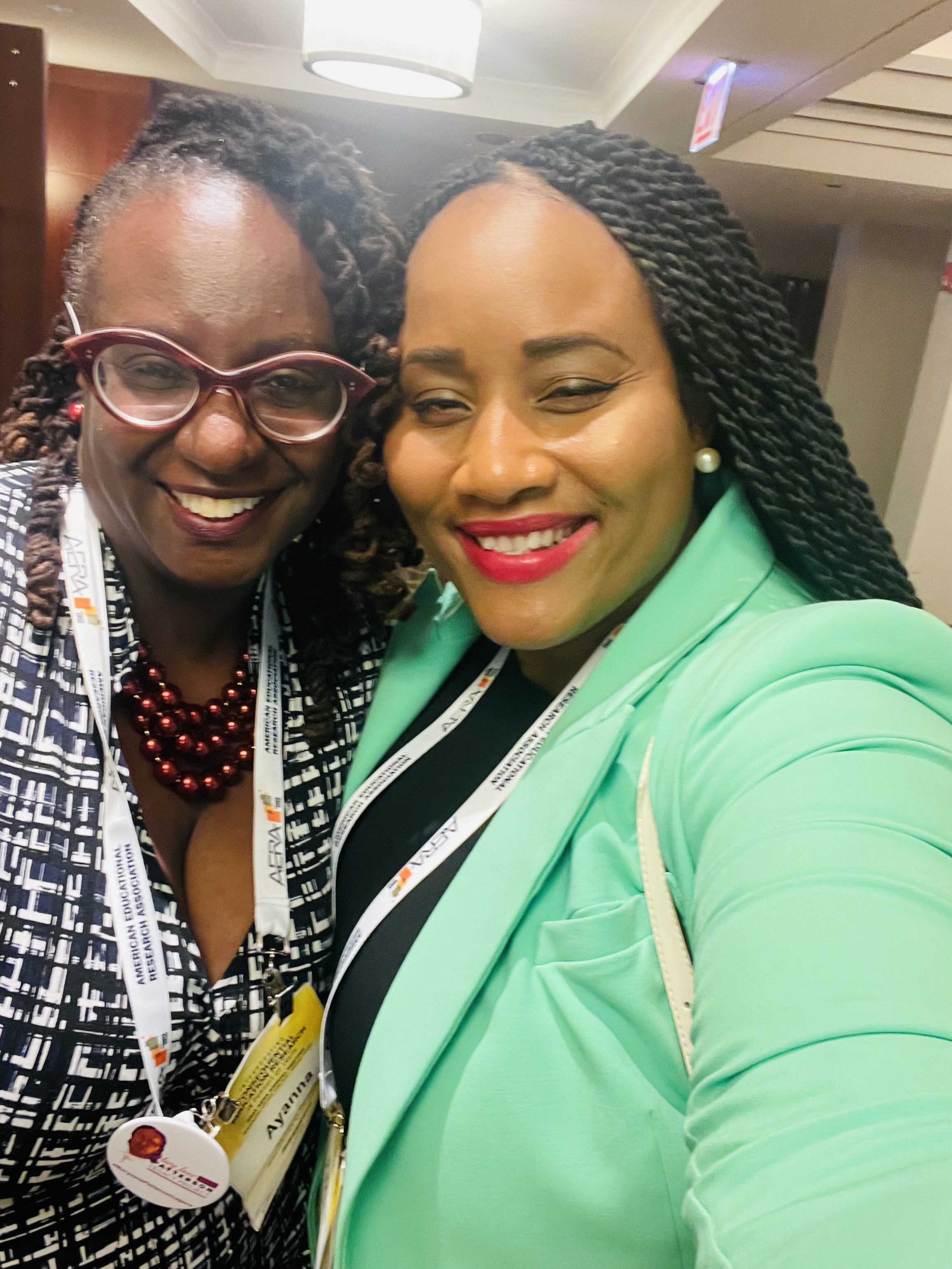 Dr. Ayanna Brown and Dr. Patriann Smith presenting at the AERA conference